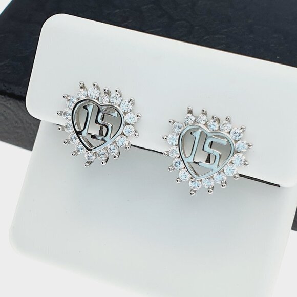"925 sterling silver luxury CZ earrings for women/girls, Best for gift, RJUS2202 - Picture 4 of 9
